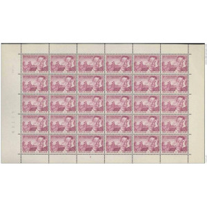 Volledig vel postzegels Belgie van 1963, plan 1
