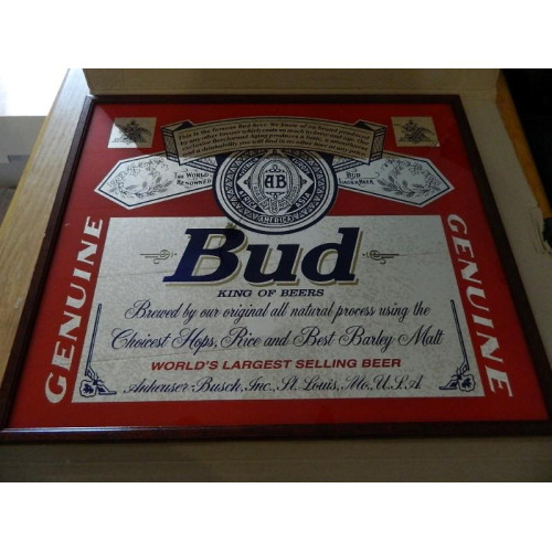 BUD Beer Spiegel  50 x 43 cm