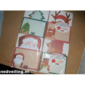 20 pakjes met envelop kerst en 6 etiketten 
