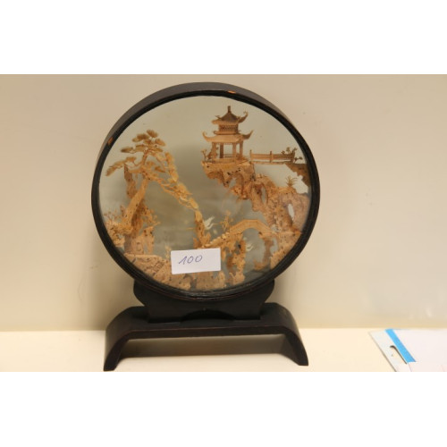 Chinees kurk kunstwerkje in display