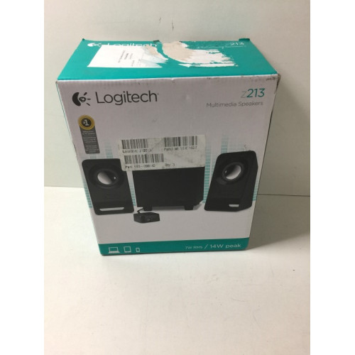 Multimedia speaker, merk Logitech, type 213, kleur zwart.