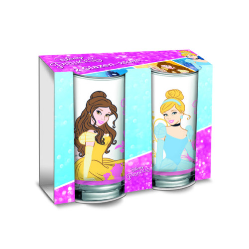 Drinkglas Disney Princess 2 pcs a 250 ml aantal 1 set.