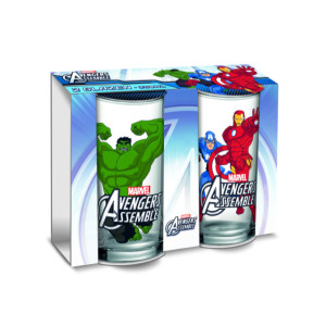 Drinkglas Disney Avengers 2 pcs a 250 ml aantal 1 set.