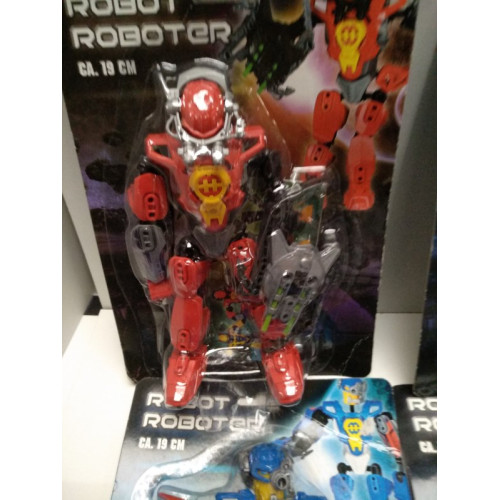 Eddy Toys Robot op kaart 1 stuks rood