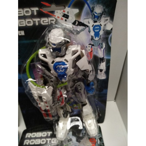Eddy Toys Robot op kaart 1 stuks wit