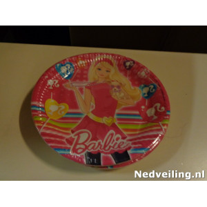192 Kartonnen bordjes Barbie 23cm