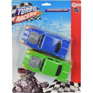 Toi-toys Turbo Racers Supercharged Cars 14,5cm 2-delig