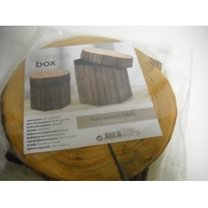 Opbergbox opvouwbaar hout look 30x30 cm