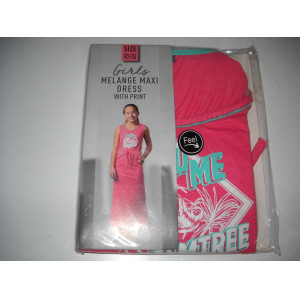 Lange jurk roze 110/116