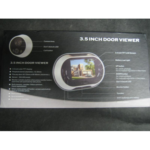 Digitaal 3,5 inch deur scherm met deurbel camera.