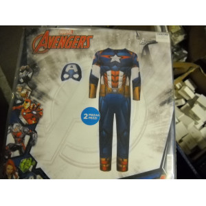 Luxe verkleedpak Captain America, 2 delig, maat 134/140