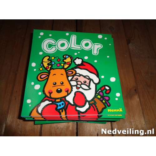 24x glitter kerst kleurboek