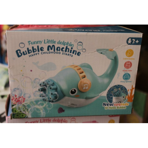 Bubble machine dolfijn Blauw  1 stuks      DS 40