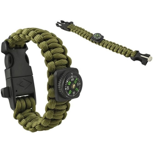 Survival armband met accesoires