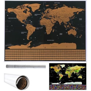 Kraskaart wereldkaart ,82*59cm