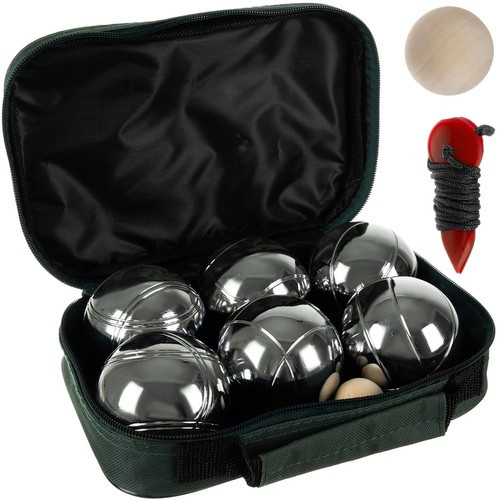 Jeux de Boules set van 6 ballen in case ball diameter: 7.3 cm