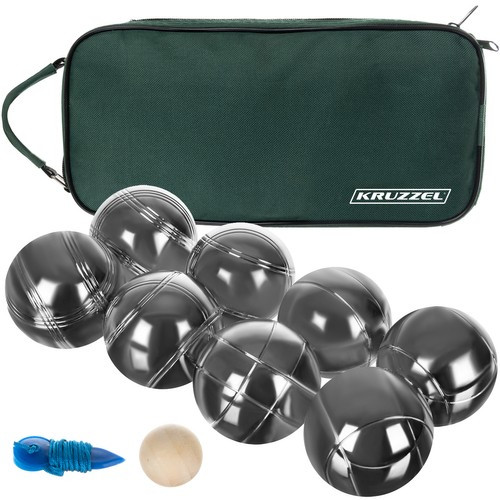 Jeux de Boules set van 8 ballen in case ball diameter: 7.3 cm