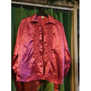 1 x Roze blouse frousel maat 176.