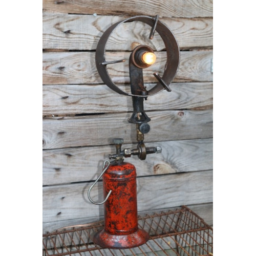 Gasfles lamp handmade one of a kind
