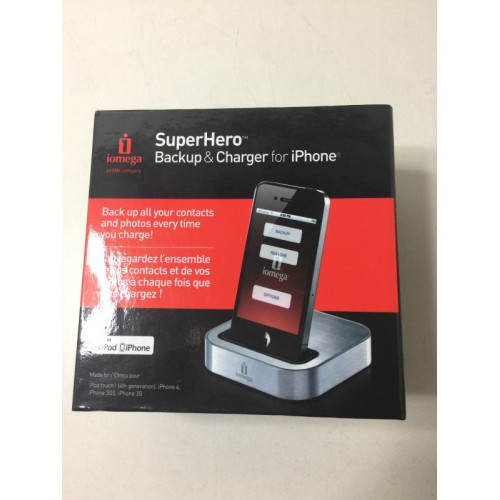 Superhero backup & charger for iphone, merk iomega.