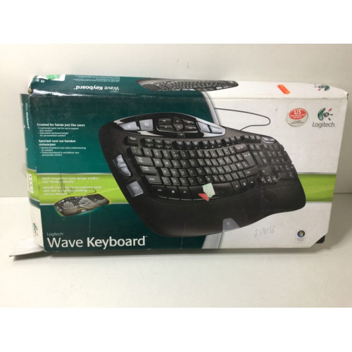 Toetsenbord, merk Logitech, type Wave keyboard.