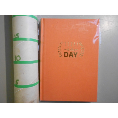 luxe notitieboek met lijntjes oranje