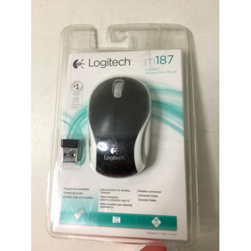 Muis, merk Logitech, type m187, wireless mini mouse.