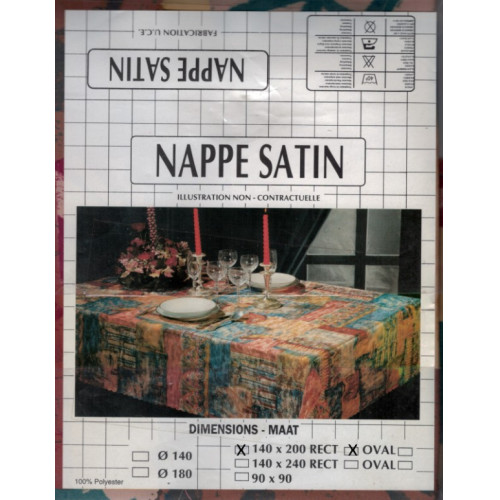 Tafelkleed, Nappe Satin, 140x200 cm, 5 stuks