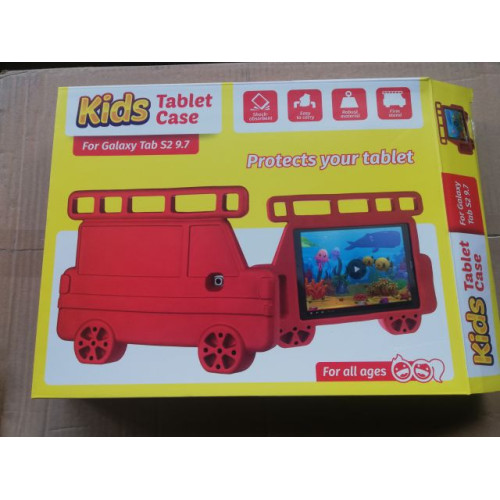 Tabletbeschermhoes voor kids model brandweerwagen