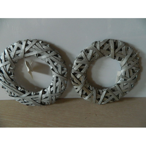 10 x Deco Open Ring Grijs diameter 15 cm