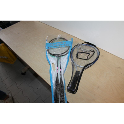 Rackets squash en badminton Zie foto's