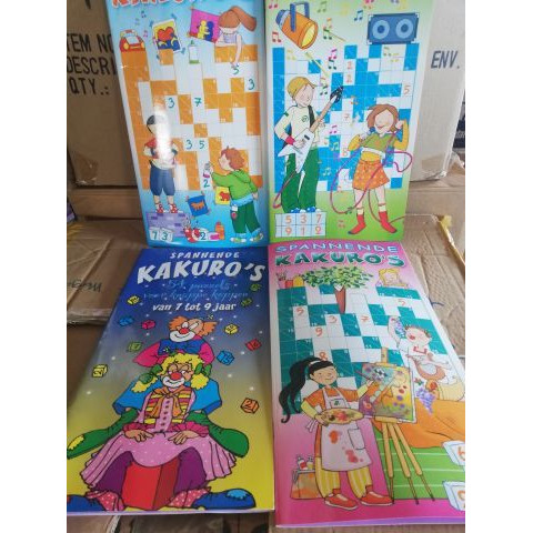 Kakuro puzzelboeken voor kids 12 stuks
