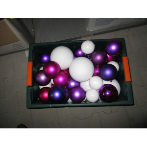 Kerstballen diverse kleuren en maten  plastic