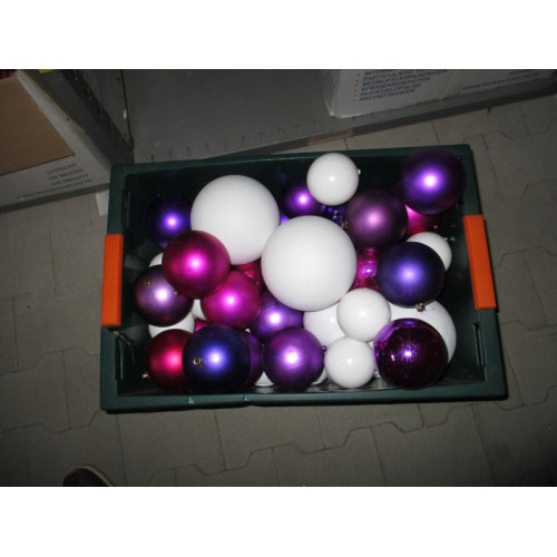 Kerstballen diverse kleuren en maten  plastic