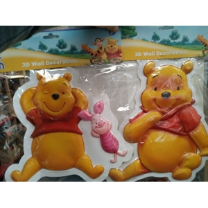 Winnie the pooh 3d deco 1 set van 2 stuks