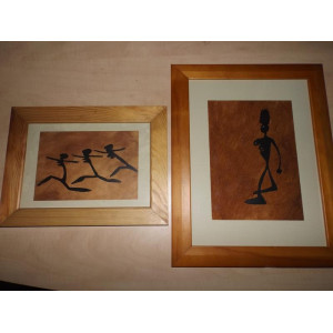 Schilderijen Prehistorische dames (2x)