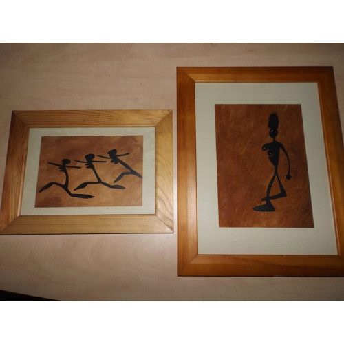 Schilderijen Prehistorische dames (2x)