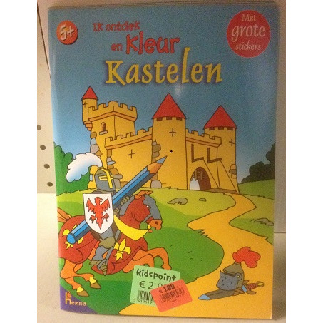 Kleurboek kastelen met stickers retour verkoop  4 stuks