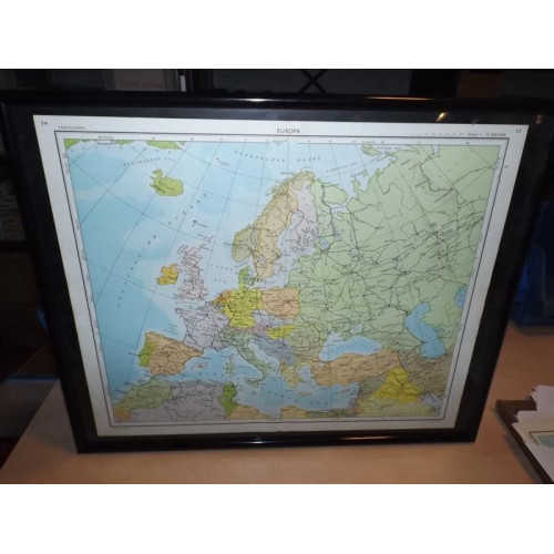 Landkaart Europa 1961