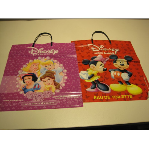 40x Disney plastic tas, 20 rood, 20 paars