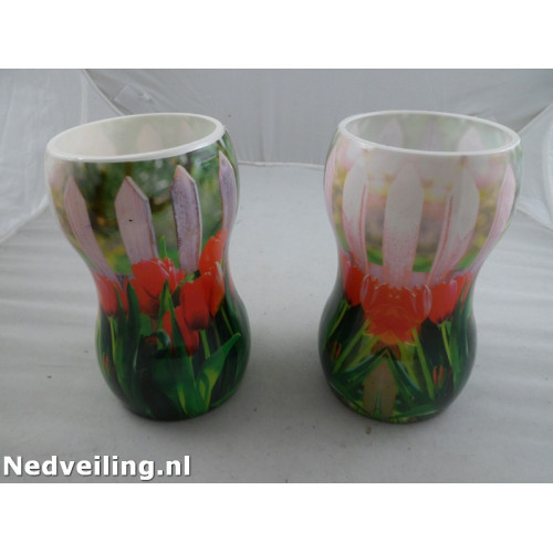 6x Party candle tulp