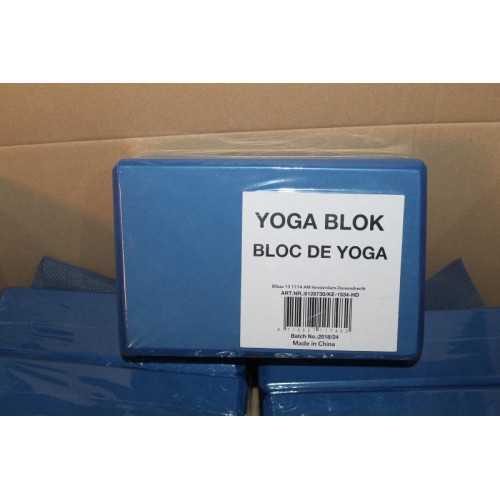 Yoga blok blauw 8 stuks