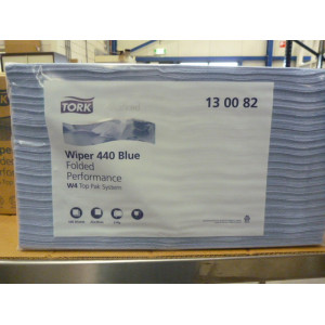Tork wiper 440 bleu poetspapier doos 5 x 100 stuks