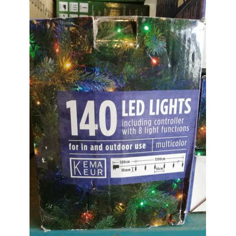 Led verlichting kerst 140 lampjes gekleurd