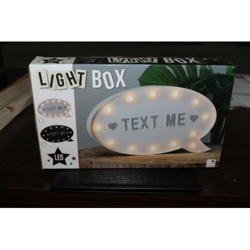 Light box 29x17x4  maak je eigen tekst 1 stuks KR F