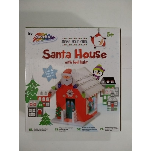 Santa House met licht  4 stuks vk 31