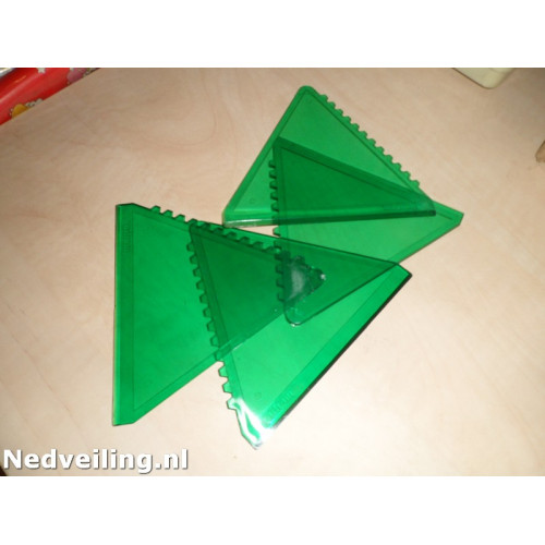 600x ijskrabber driehoek groen