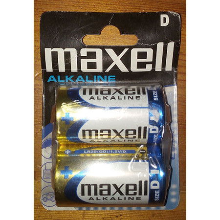 3 blisters Maxell baterijen D model