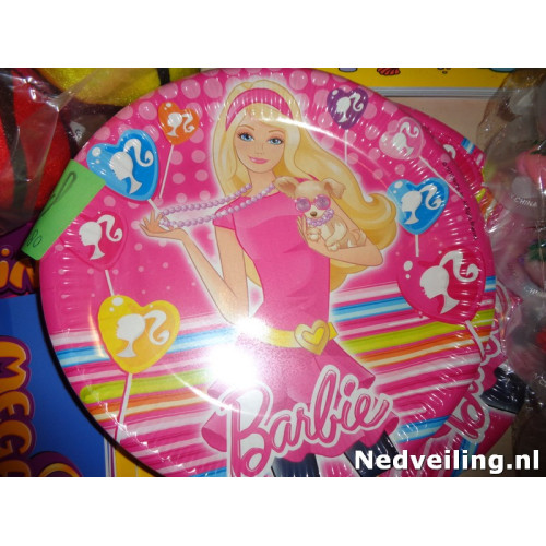 80x Barbie bordjes (10x8 st)