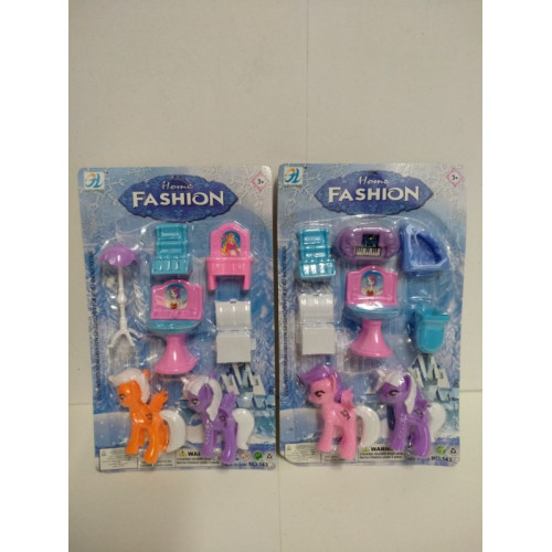 Fashion pony set op kaart 2 stuks  vk 26